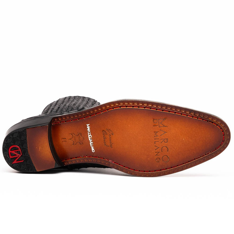 Marco Di Milano Giorgio Men's Shoes Genuine Ostrich Quill Dress Boots (MDM1151)