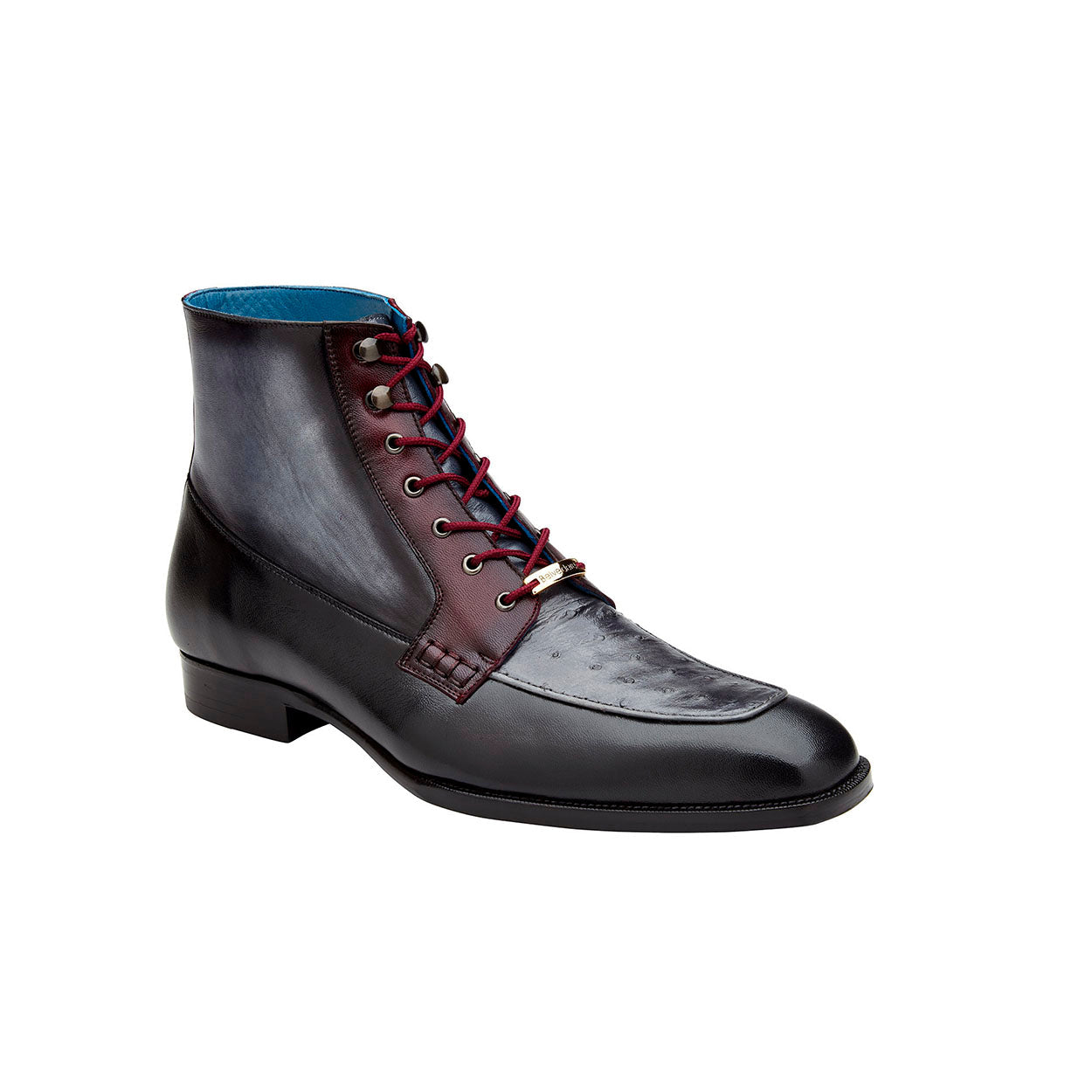 Belvedere Greco R79 Men's Shoes Exotic Ostrich / Calf-Skin Leather Boots (BV3178)