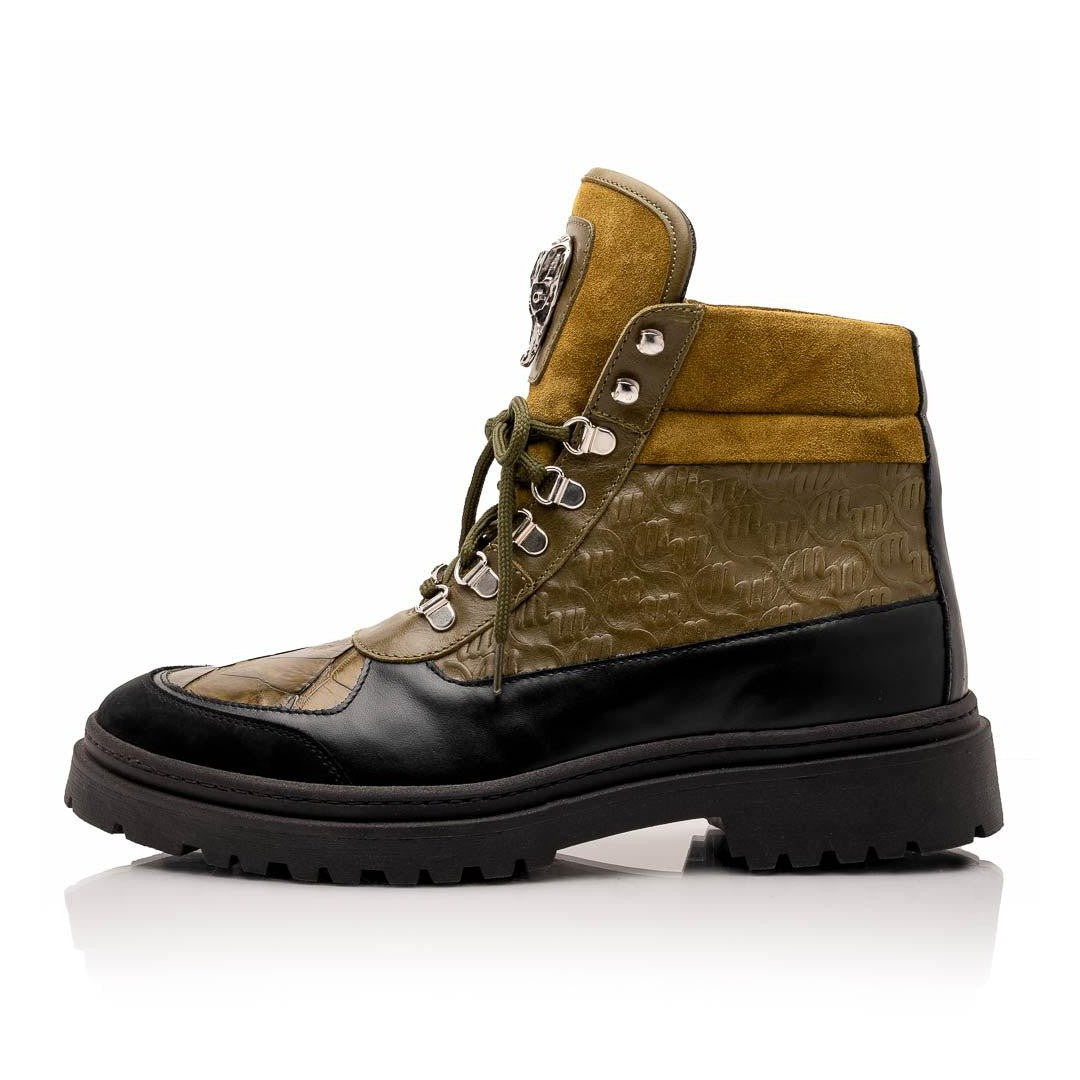 Mauri Renegade 3271 Men's Shoes Exotic Crocodile / Nubuck / Nappa / Suede Leather Boots (MA5629)