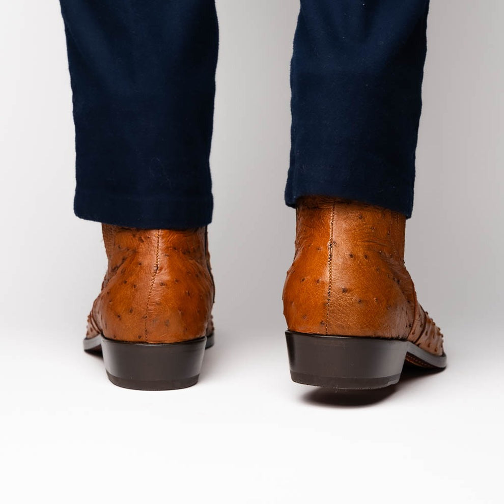 Marco Di Milano Giorgio Men's Shoes Genuine Ostrich Quill Dress Boots (MDM1151)