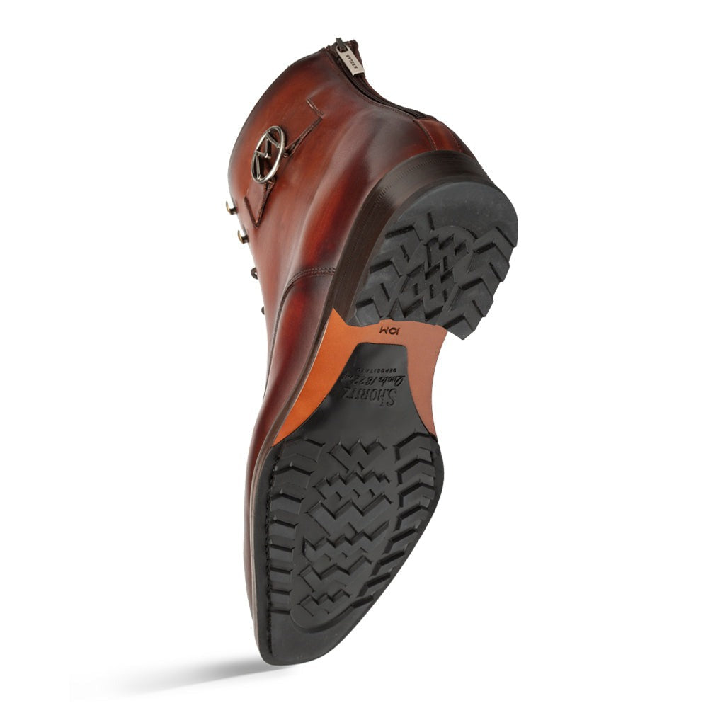 Mezlan Frontera 20886 Men's Shoes Cognac & Rust Calf-Skin Leather Rugged Boots (MZ3658)