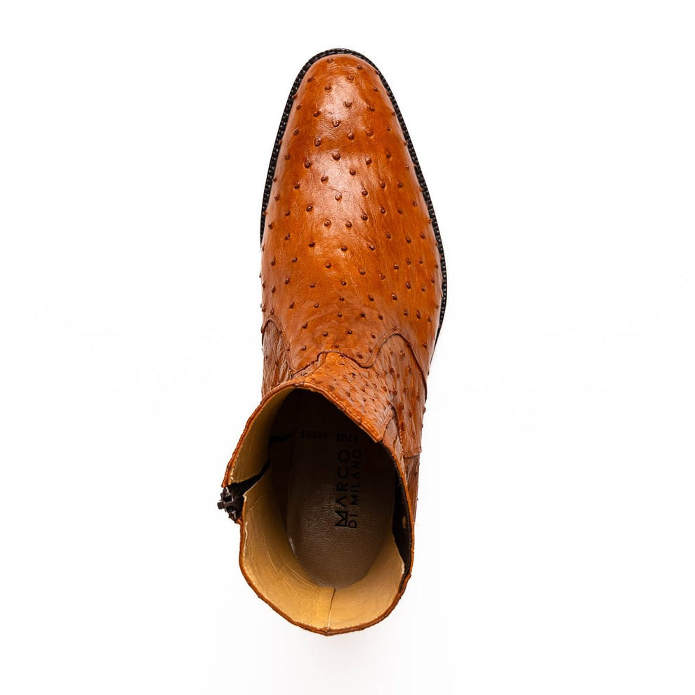 Marco Di Milano Giorgio Men's Shoes Genuine Ostrich Quill Dress Boots (MDM1151)