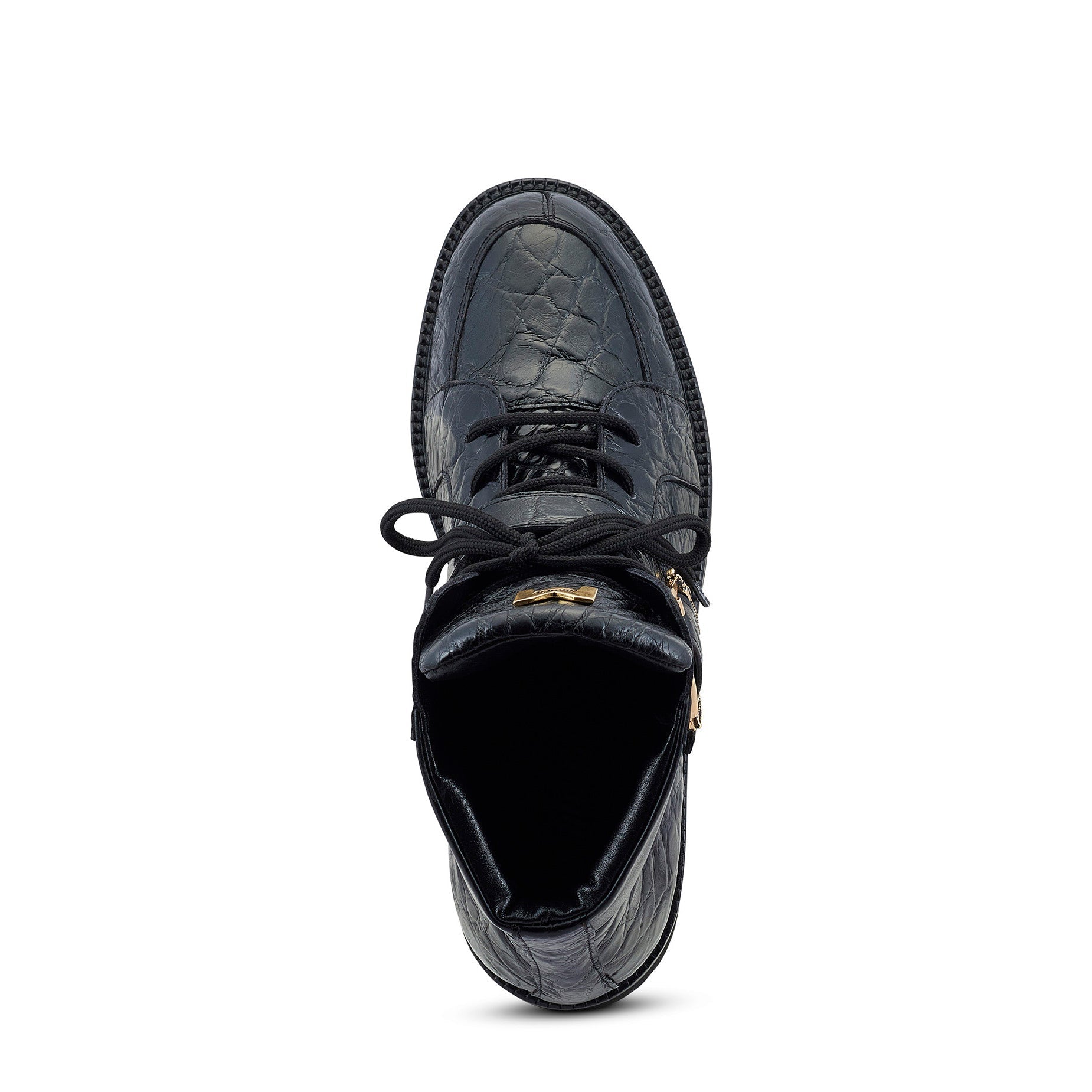 Mauri Corrupt 4994/1 Men's Shoes Black Exotic Alligator Chukka Boots (MA5480)