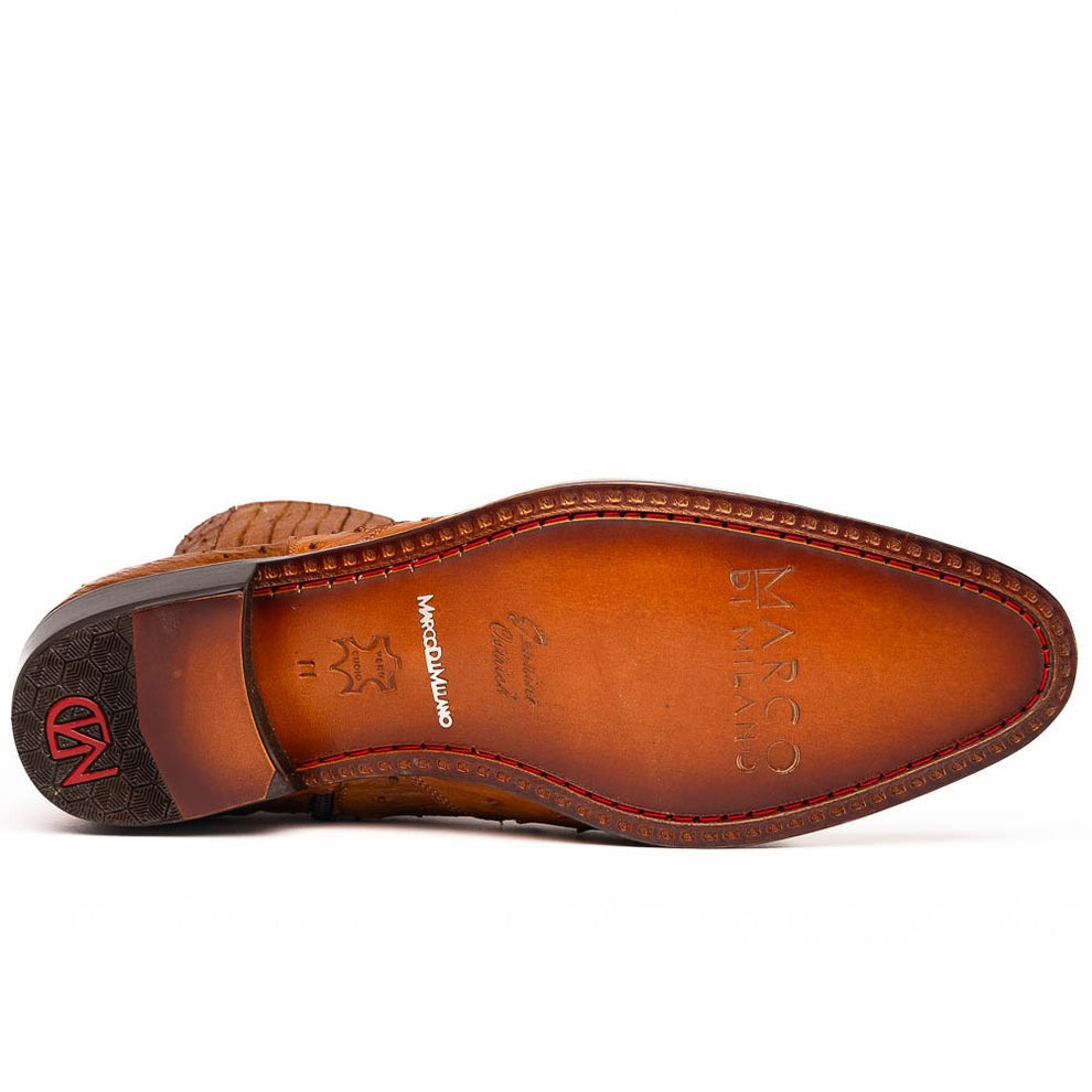 Marco Di Milano Giorgio Men's Shoes Genuine Ostrich Quill Dress Boots (MDM1151)