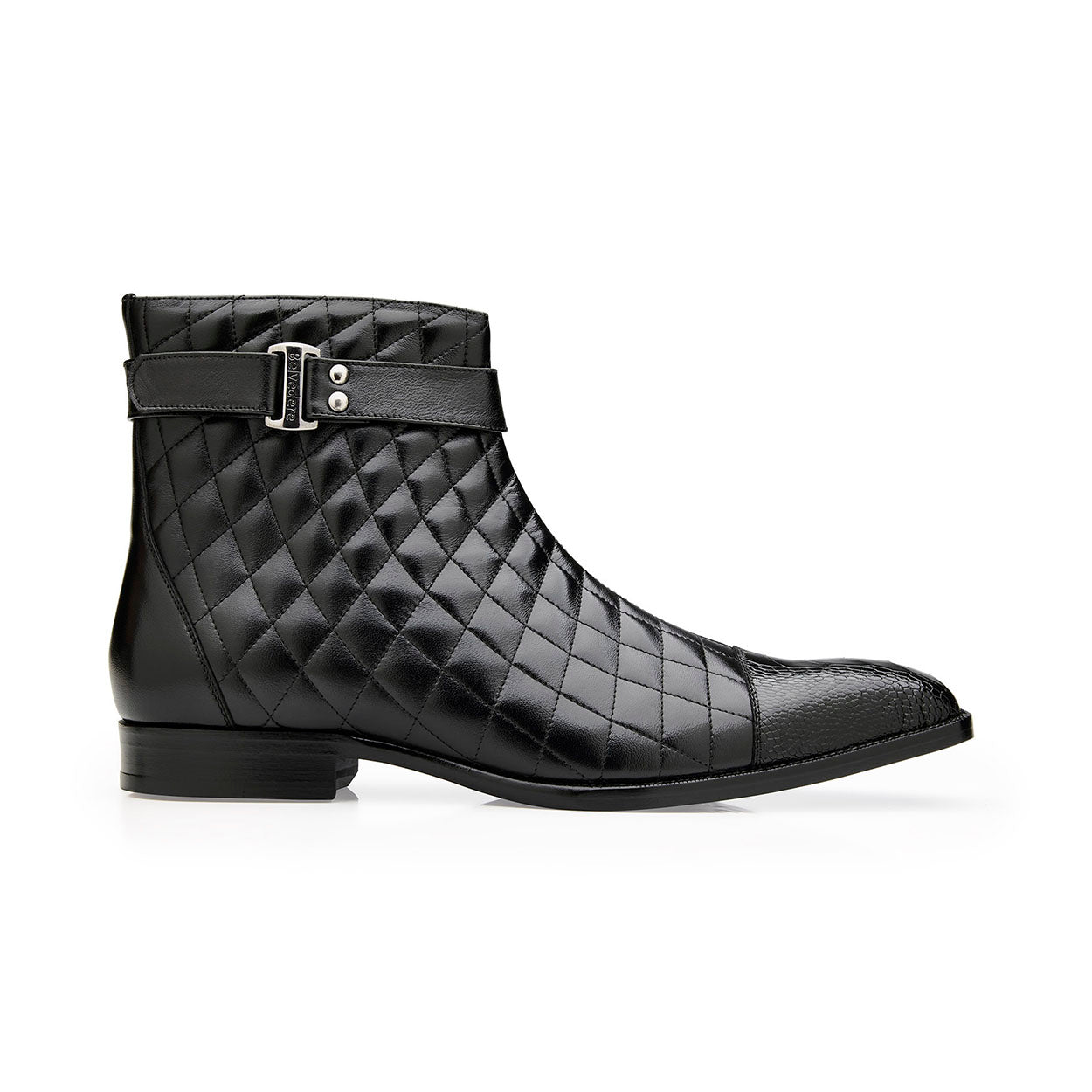 Belvedere Libero R80 Men's Shoes Exotic Ostrich / Quilted Leather Boots (BV3177)