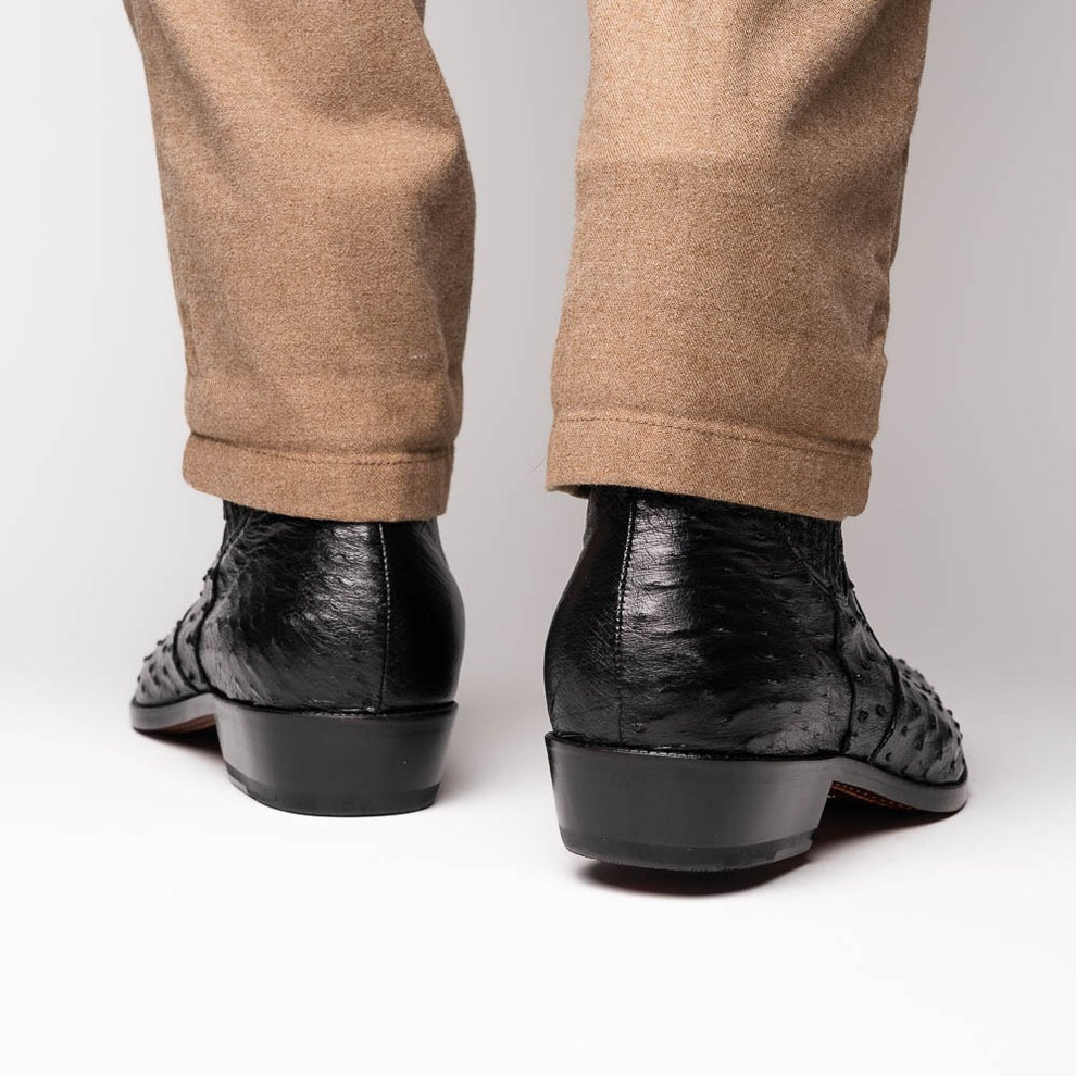 Marco Di Milano Giorgio Men's Shoes Genuine Ostrich Quill Dress Boots (MDM1151)