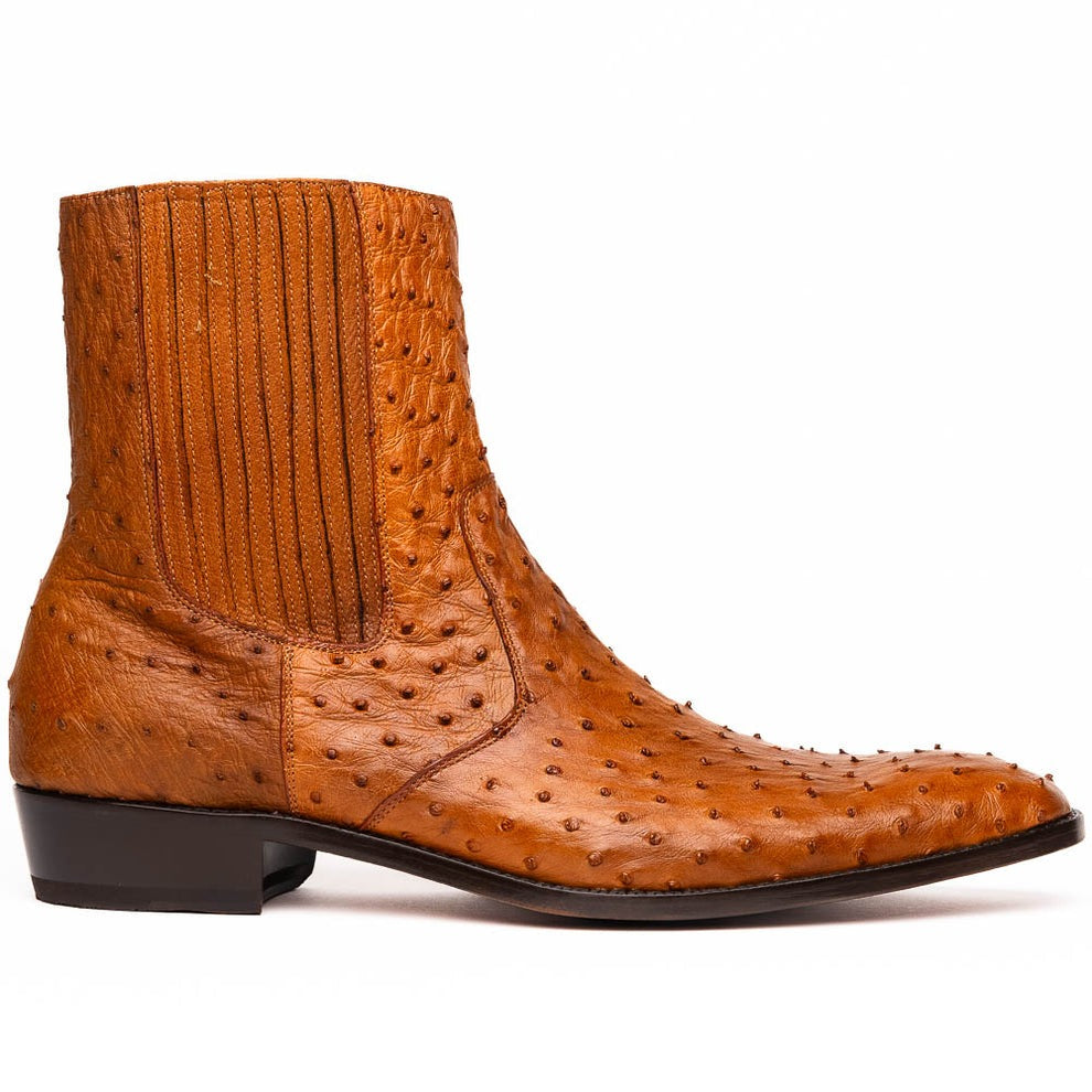 Marco Di Milano Giorgio Men's Shoes Genuine Ostrich Quill Dress Boots (MDM1151)