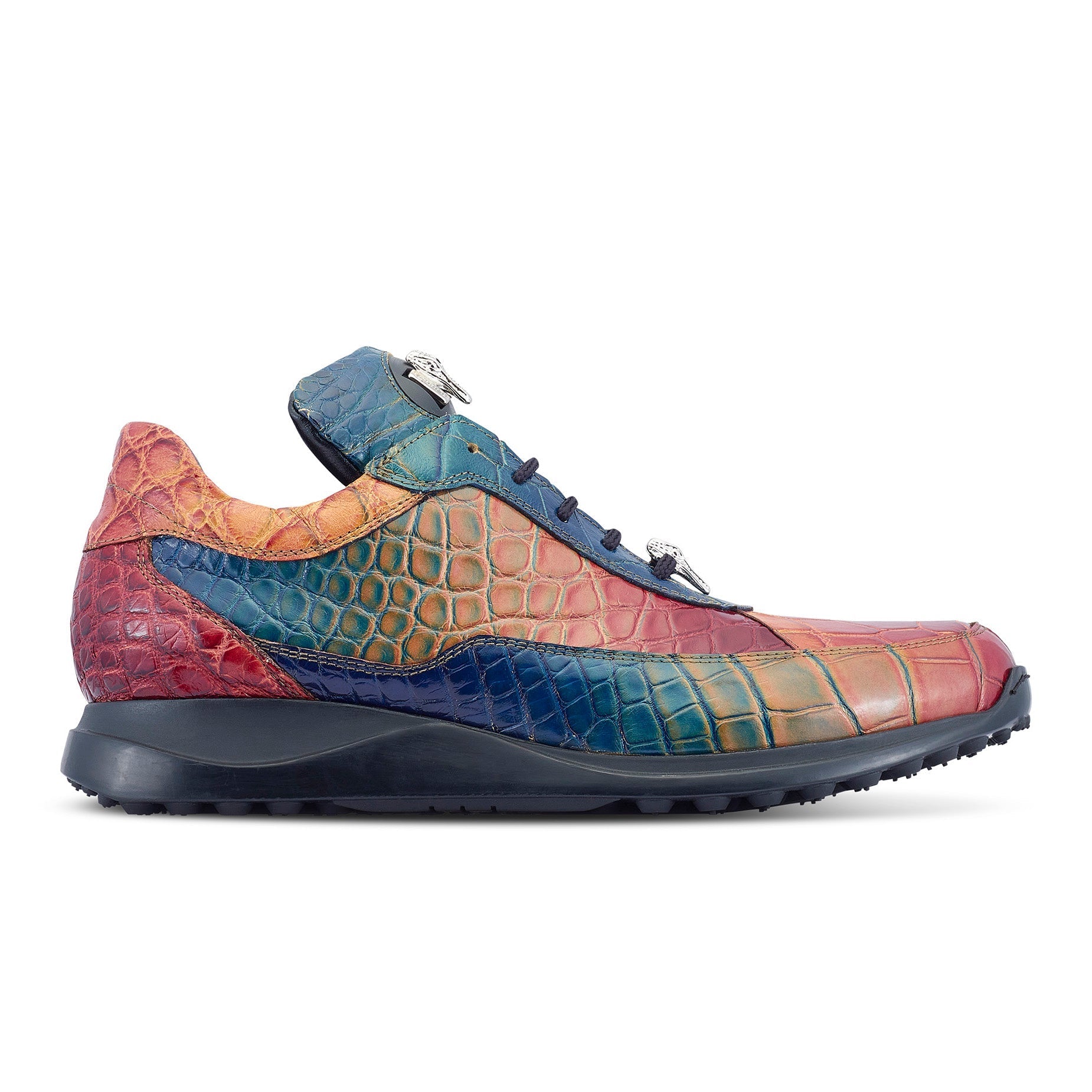 Mauri Bloodshed 8900/2 Men's Shoes Multi-Color Exotic Alligator Casual Sneakers (MA5485)