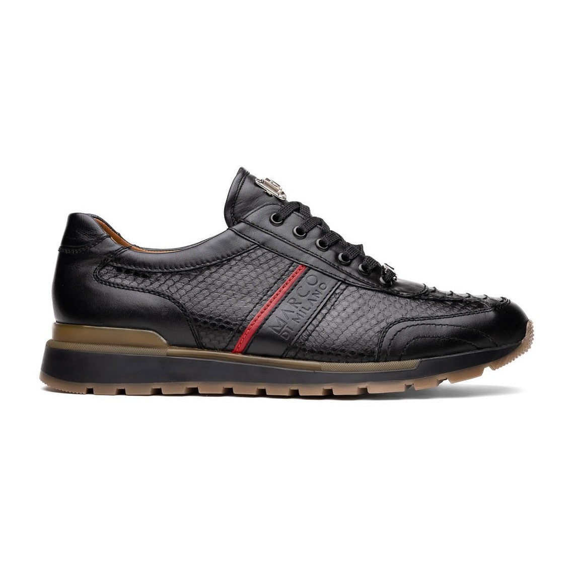 Marco Di Milano Brescia Men's Shoes Genuine Snake Skin / Calf-Skin Leather Sneakers (MDM1124)