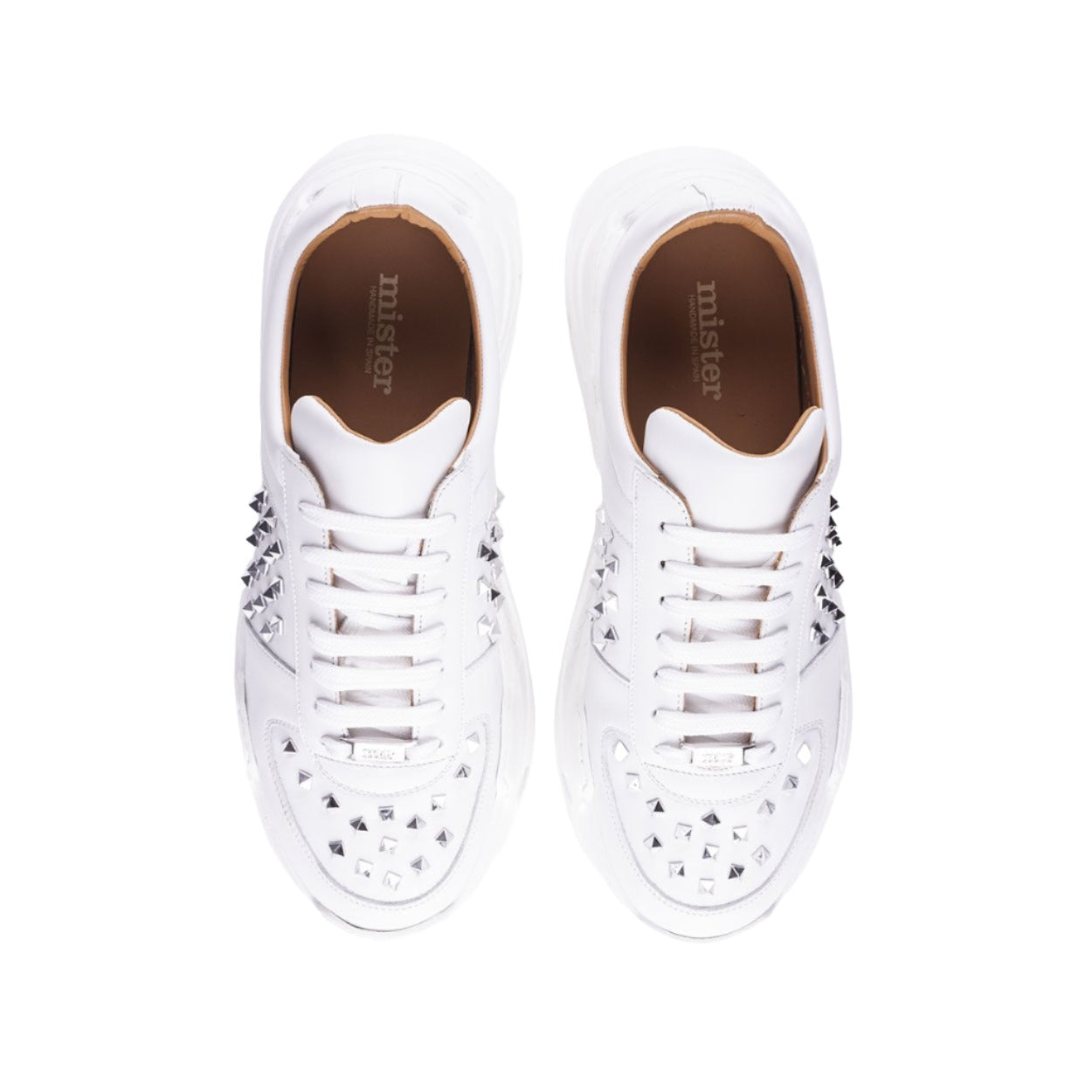 Mister 39182 Baltar Men's Shoes White Calf-Skin Leather Casual Sneakers (MIS1046)