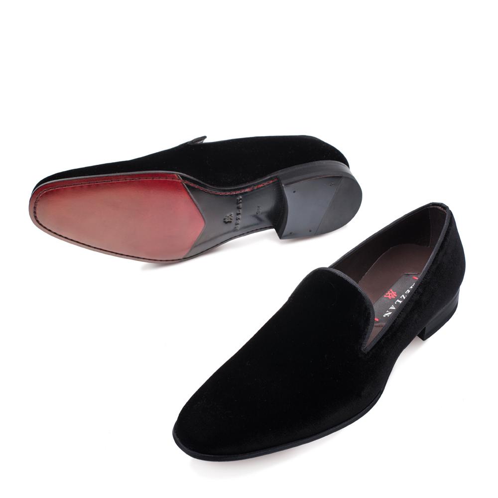 Mezlan Lublin Men's Designer Shoes Black Fabric Loafers 9273 (MZ3106)