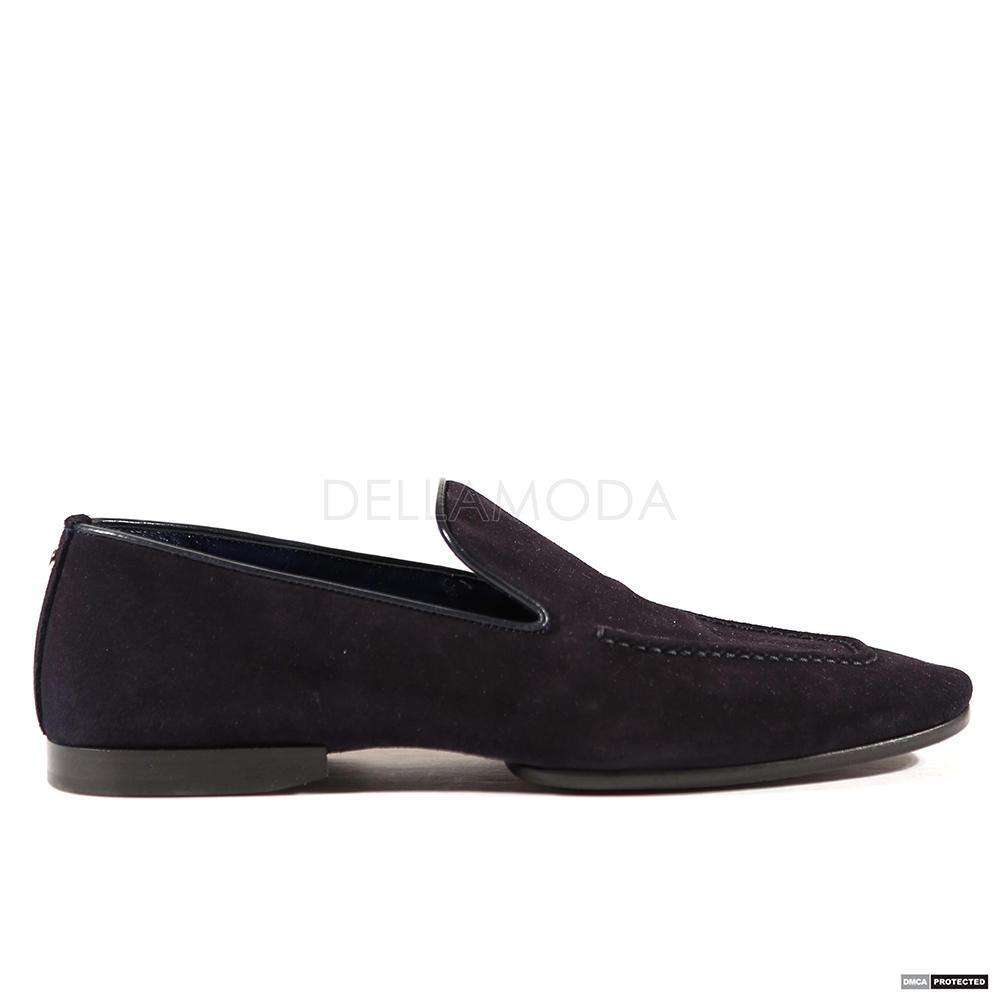 Cesare Paciotti Luxury Italian Men's Italian V Camoscio Navy Nappa Loafers (CPM4011)