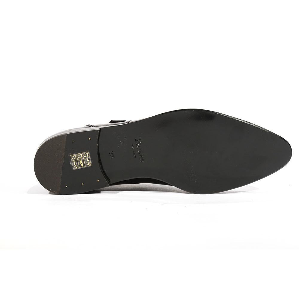 Cesare Paciotti Luxury Italian Men's Buckhold Loafers Baby Lux Black P Designer Shoes (CPM5418)