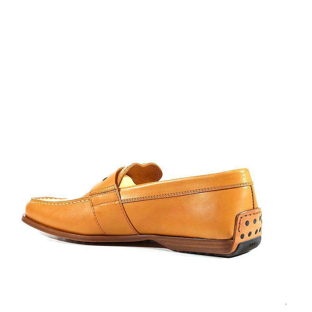 Tods Men's Designer Shoes Italian Mocassimo Greca Nuovo Driver Beige Leather (TDM10)