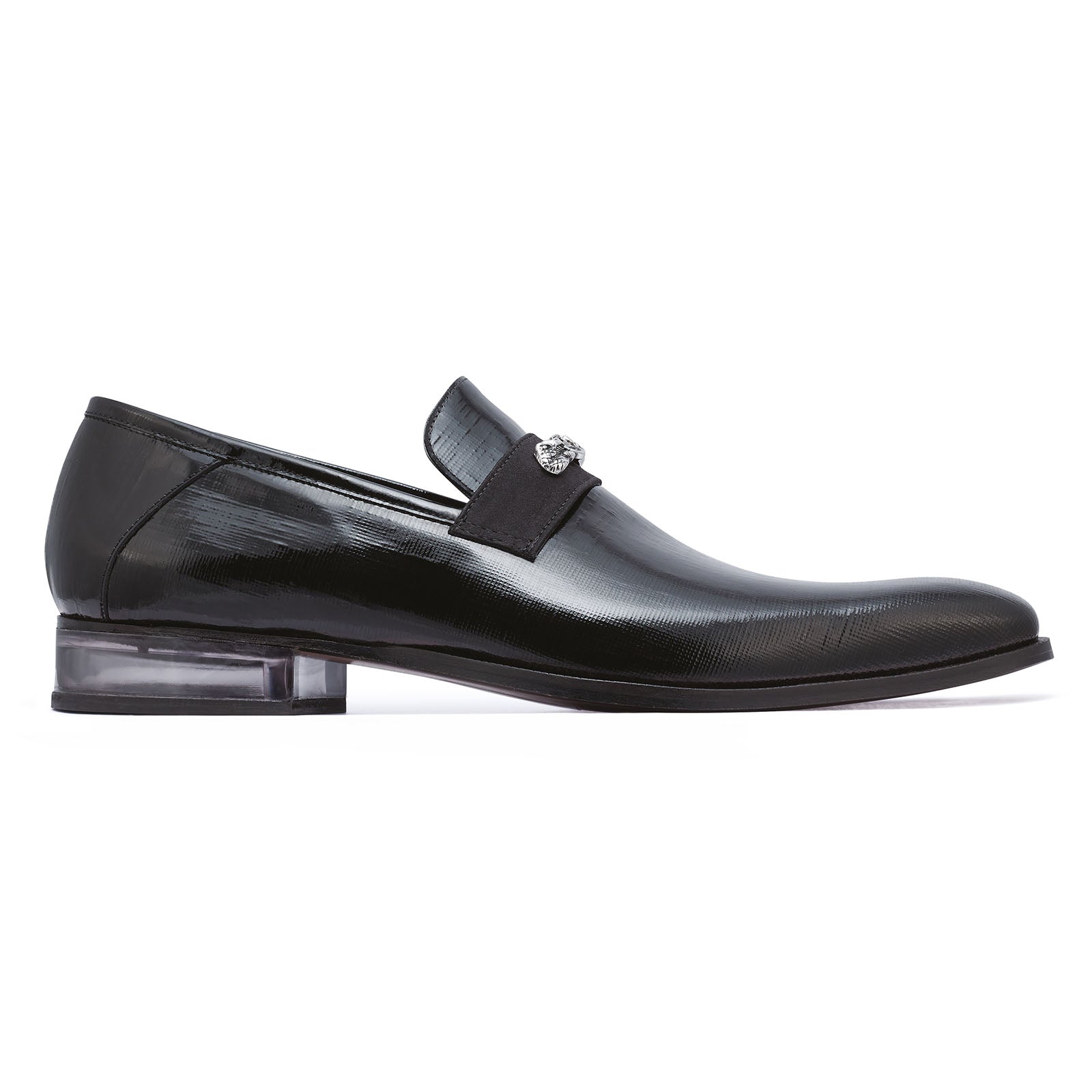 Mauri Player 4951 Men's Shoes Black Canapa / Satin Slip-On Loafers (MA5250)