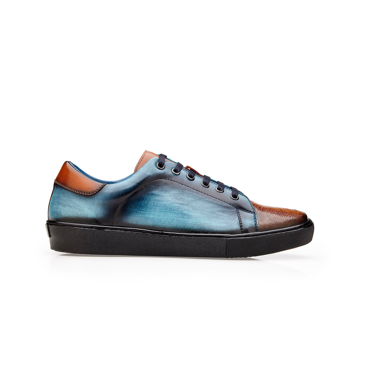 Belvedere Stone Y31 Men's Shoes Ostrich / Calf-Skin Leather Sneakers (BV3171)