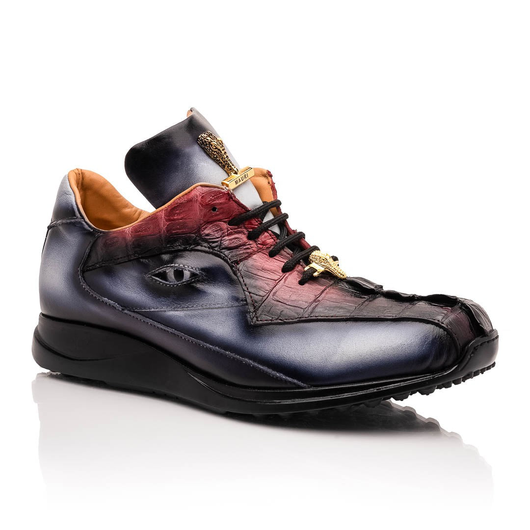 Mauri Hazard 8596/4 Men's Shoes Exotic Hornback / Nappa Leather Sneakers (MA5644)