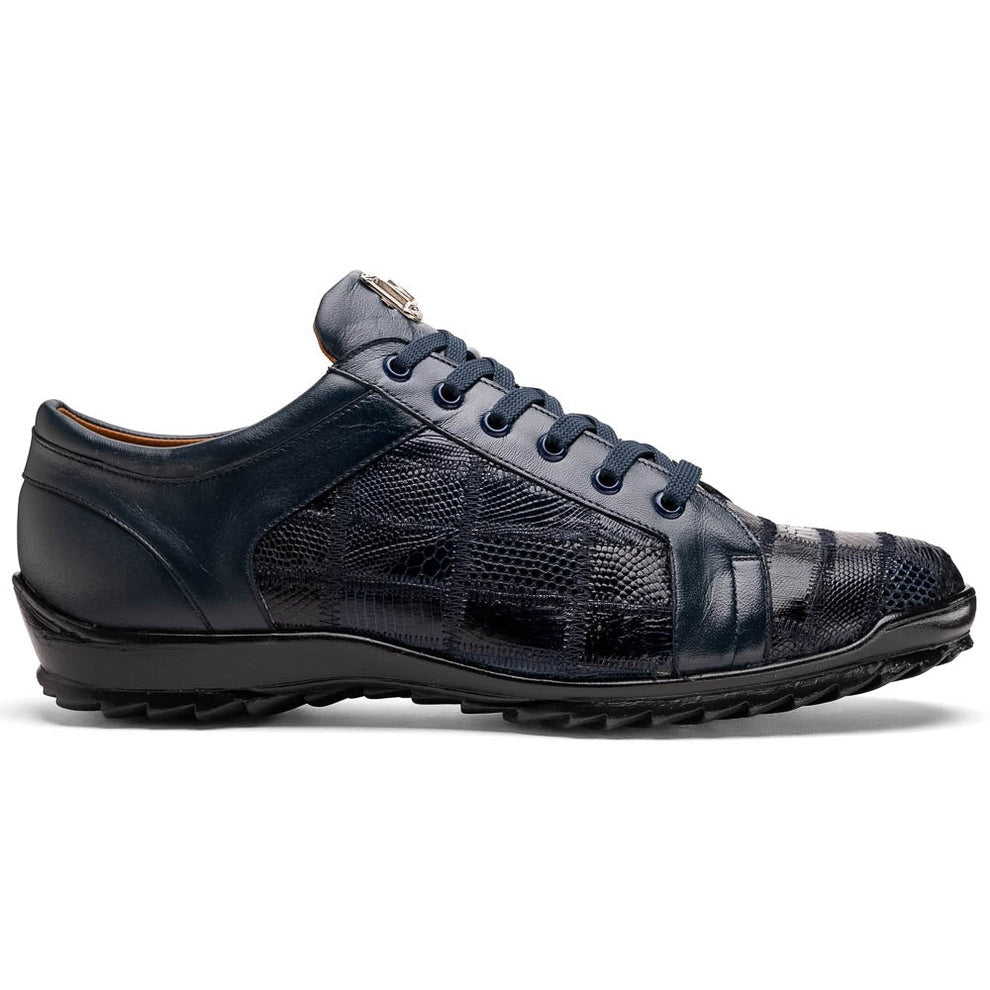 Marco Di Milano Bari Men's Shoes Genuine Patchwork Lizard Skin Fashion Sneakers (MDM1142)