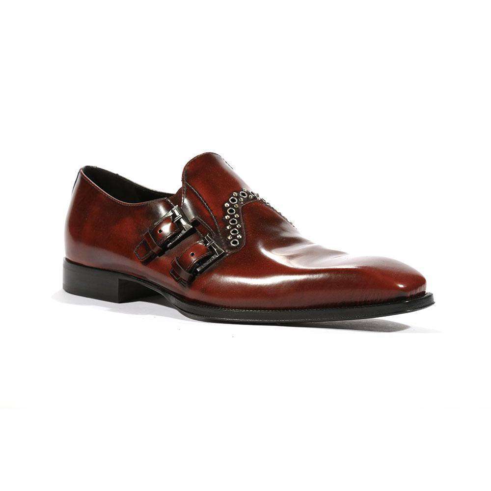 Cesare Paciotti Luxury Italian Men's Buckhold Loafers Baio Bordeaux Designer Shoes (CPM5459)