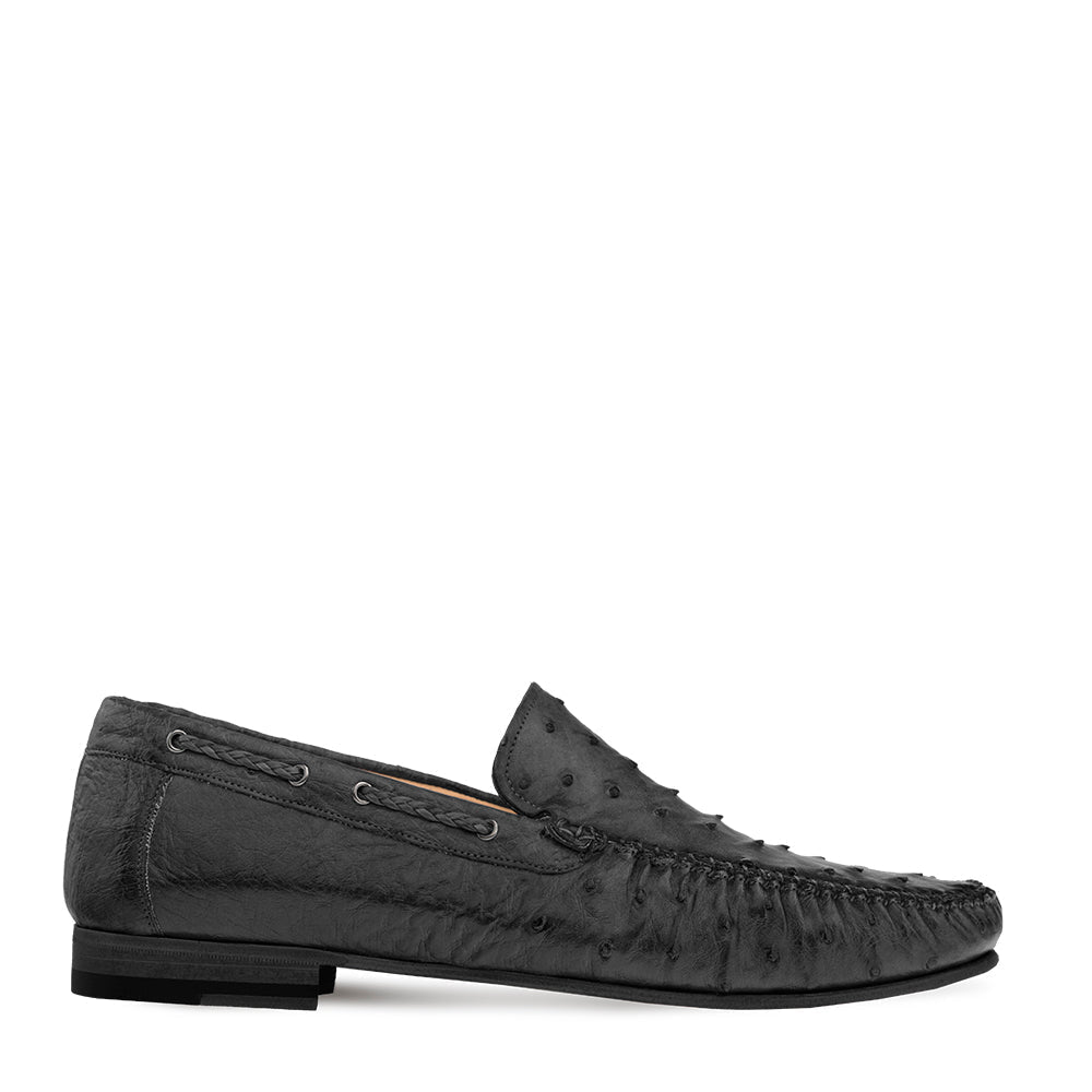 Mezlan 7318-S-RX612 Men's Shoes Exotic Ostrich Dress Moccasin Loafers (MZ3496)