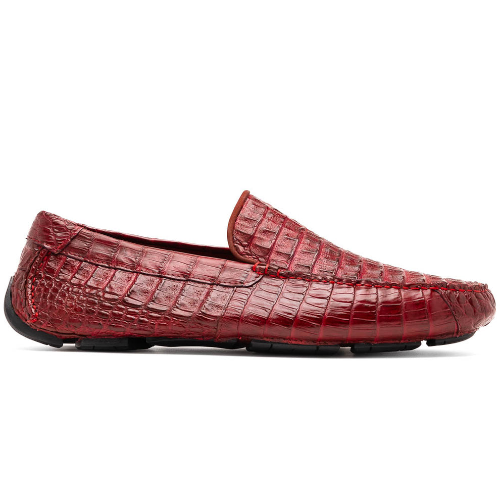 Marco Di Milano Remo Men's Shoes Exotic Crocodile Moccasin Driver Loafers (MDM1188)
