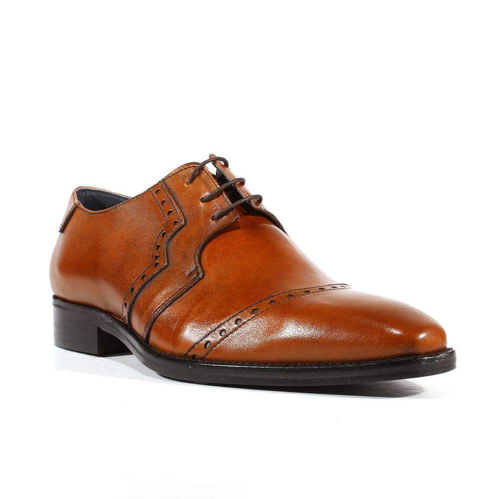 Duca Designer Shoes Men's Crust Cuoio Italian Leather Oxfords (DS2105)