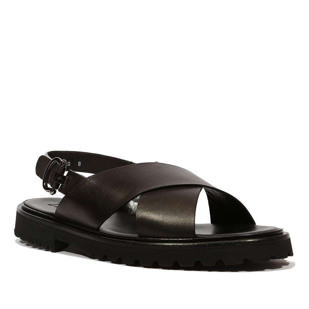 Cesare Paciotti Luxury Italian Men's Vacchetta Black Sandals (CPM5102)