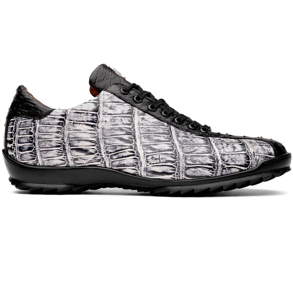 Marco Di Milano Saulo Men's Shoes Green & Cognac Exotic Ostrich / Alligator Casual Sneakers (MDM1045)