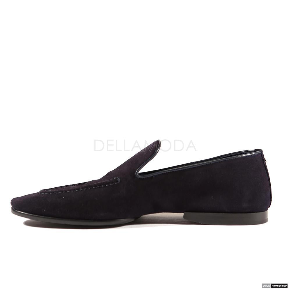 Cesare Paciotti Luxury Italian Men's Italian V Camoscio Navy Nappa Loafers (CPM4011)