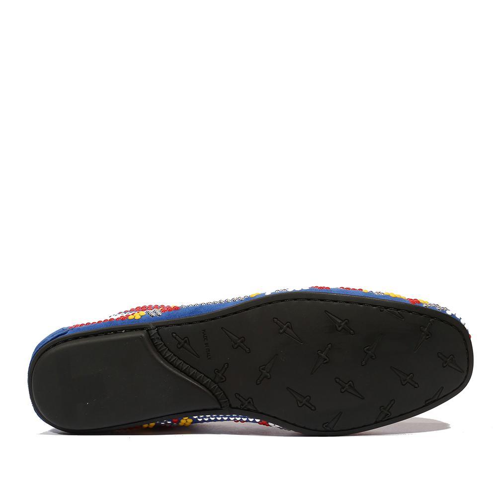 Cesare Paciotti Luxury Italian Men's Vit Camoscio Denim Blue Denim Loafers (CPM5128)