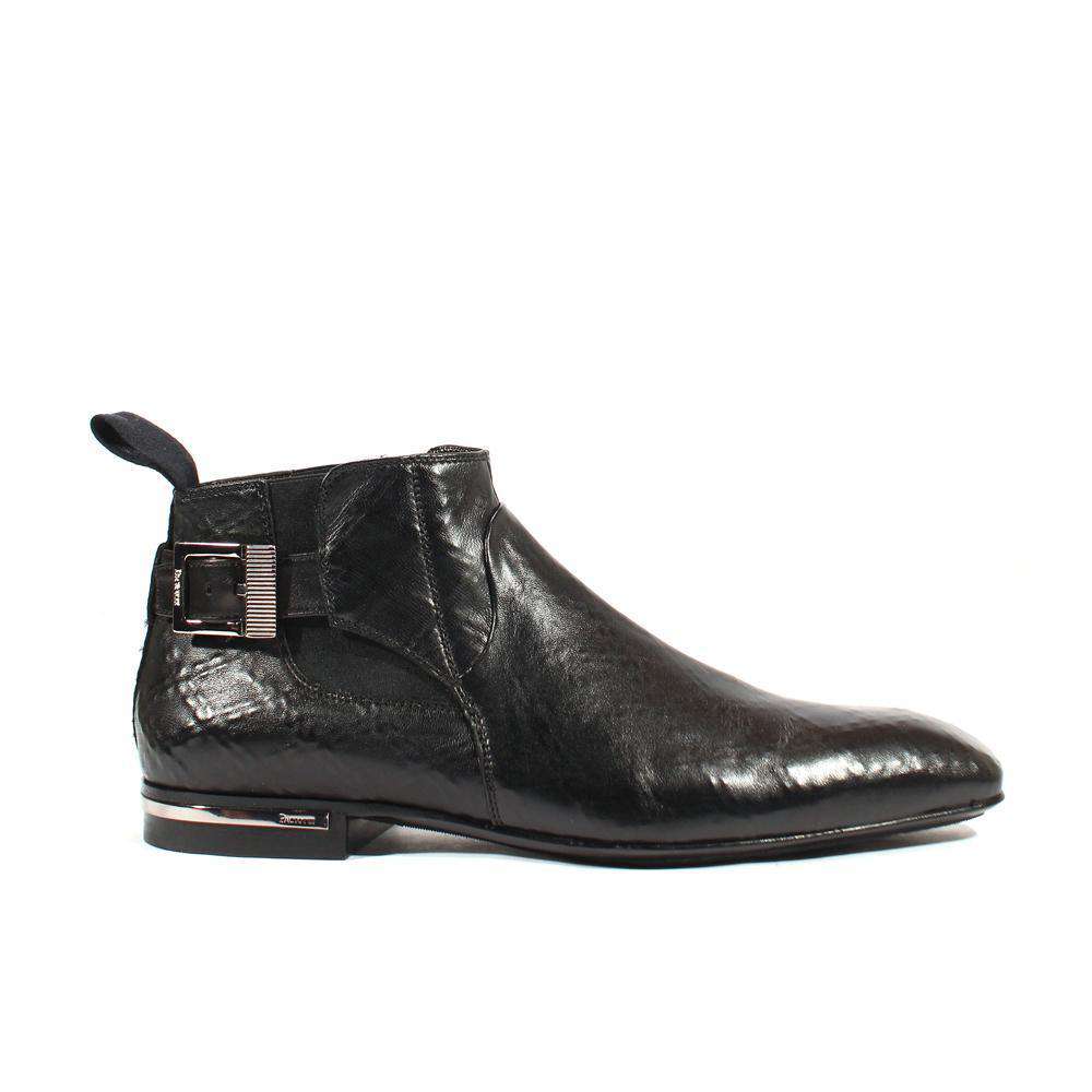 Cesare Paciotti Luxury Italian Men's Designer Shoes Nappa Rete Black Leather Boots (CPM2528)