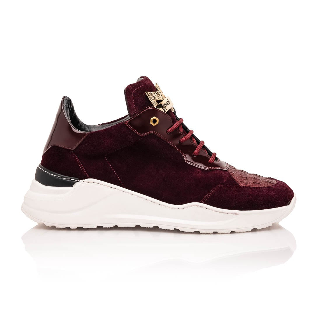Mauri Scratch 8492 Men's Shoes Exotic Hornback / Suede / Patent Leather High-Top Sneakers (MA5647)