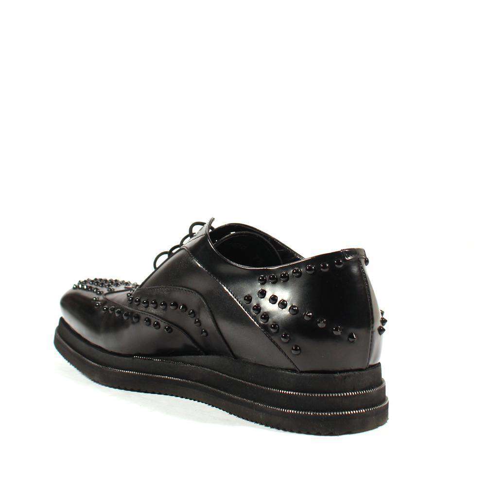 Cesare Paciotti Luxury Italian Men's Designer Shoes Magic Old Black Nappa Leather Oxfords (CPM2549)