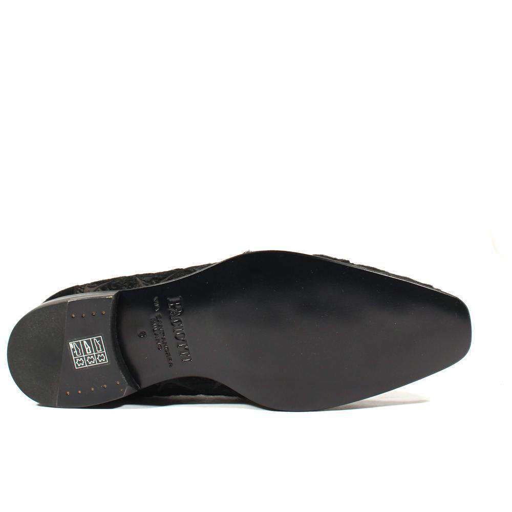 Cesare Paciotti Luxury Italian Men's Designer Shoes Pony Lux Black Nappa Pony Loafers (CPM2576)