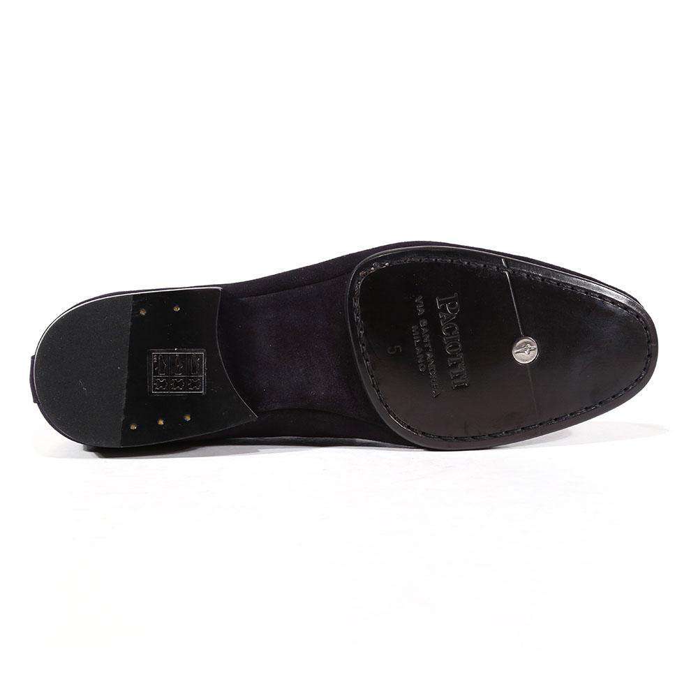 Cesare Paciotti Luxury Italian Men's Designer Shoes Camoscio Navy Suede Loafers (CPM3129)