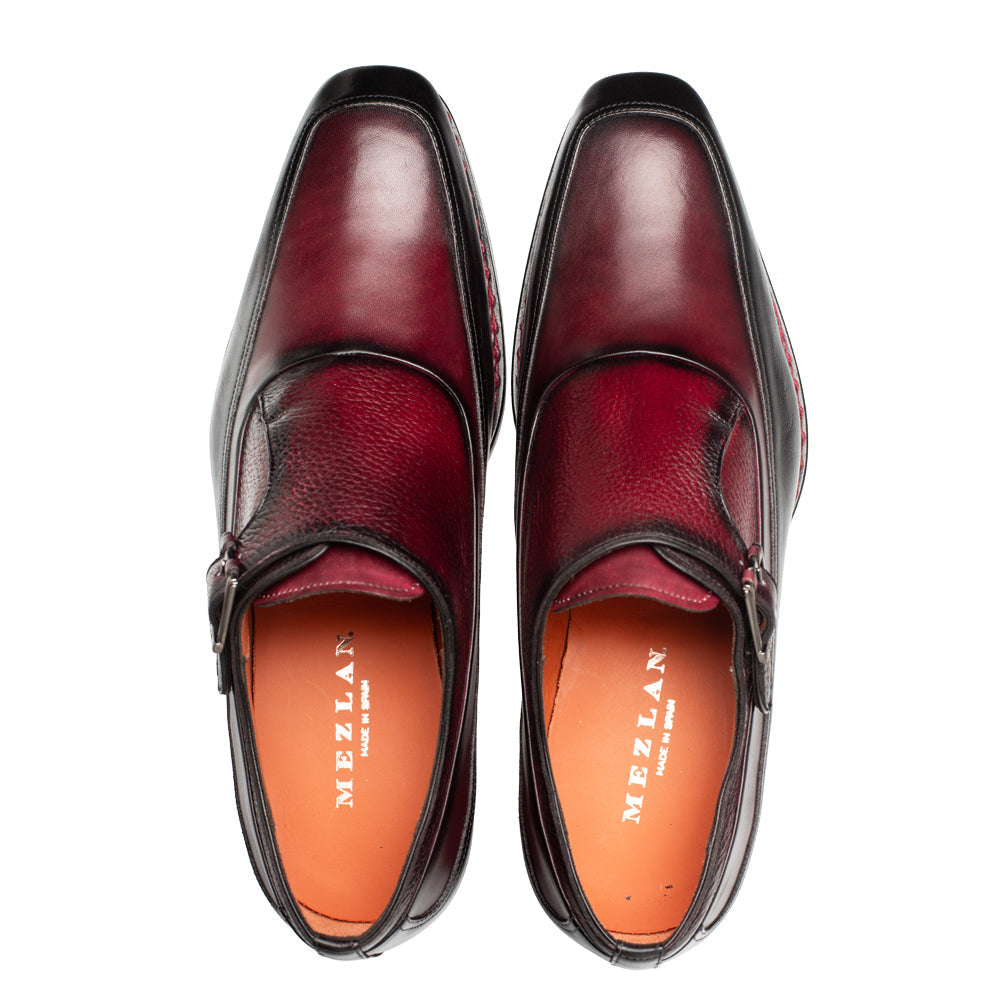 Mezlan Artesano 21261 Men's Shoes Calf-Skin Leather Single Monk-Straps Loafers (MZ3766)