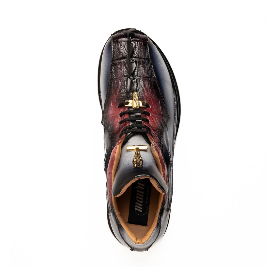 Mauri Hazard 8596/4 Men's Shoes Exotic Hornback / Nappa Leather Sneakers (MA5644)
