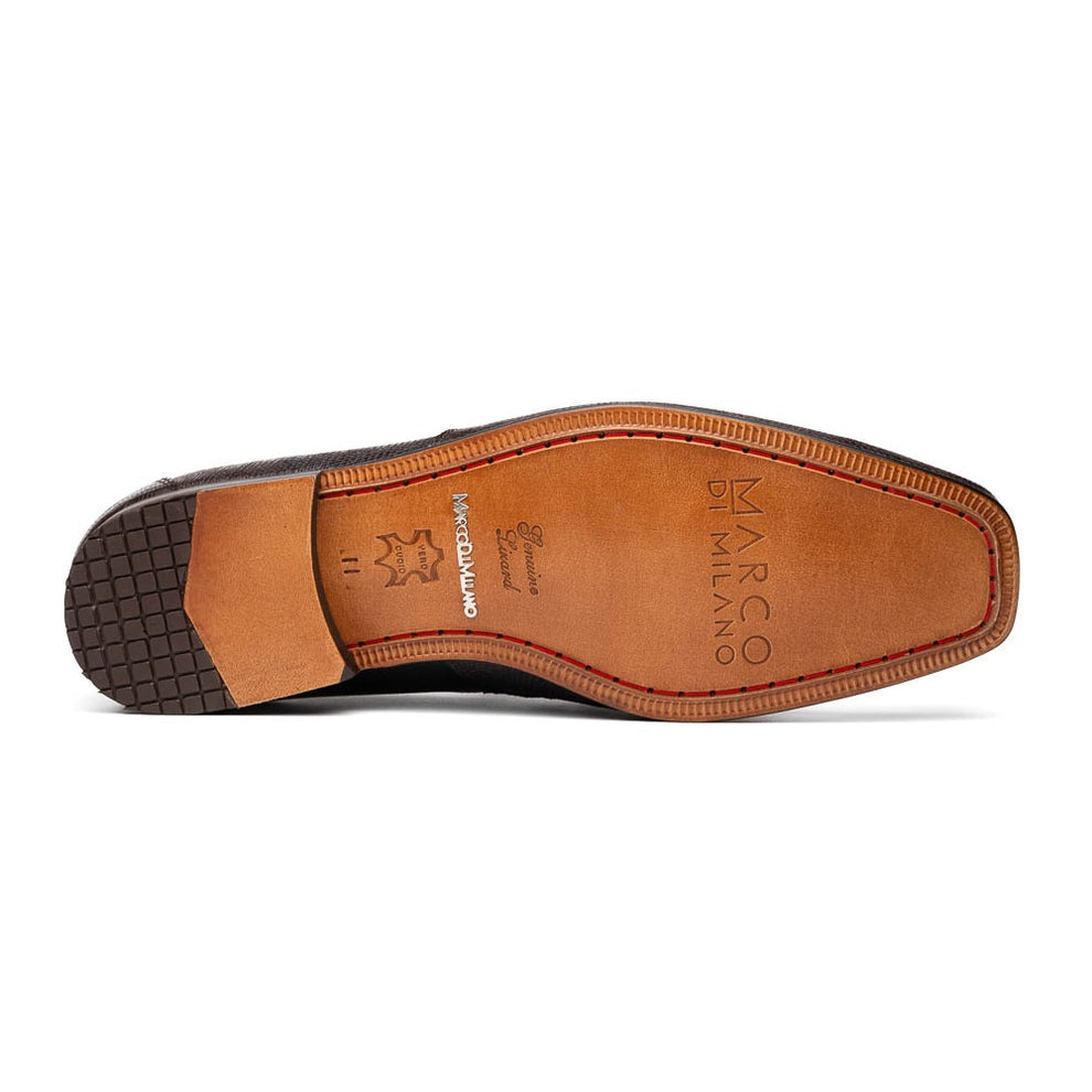 Marco Di Milano Fabro Men's Shoes Exotic Lizard Horsebit Loafers (MDM1081)