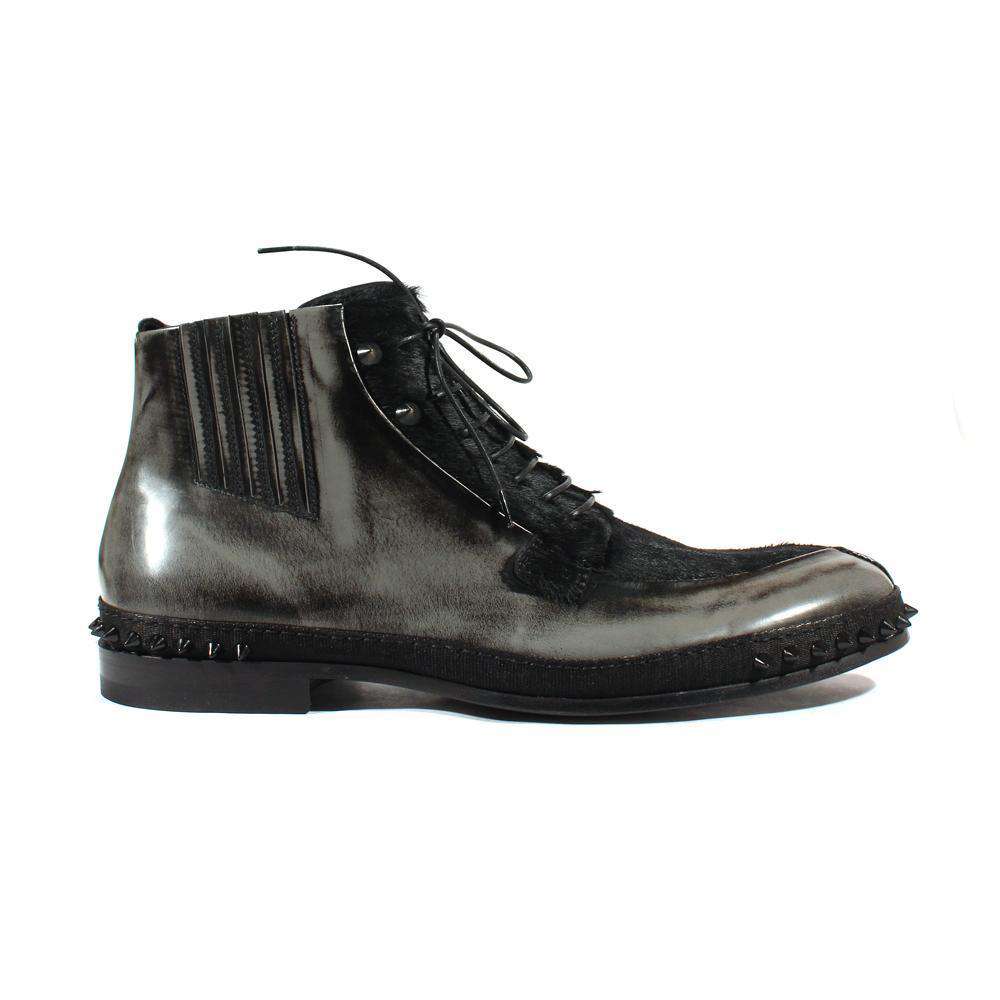Cesare Paciotti Luxury Italian Men's Designer Shoes Magic Old Antrac Pony Boots (CPM2533)