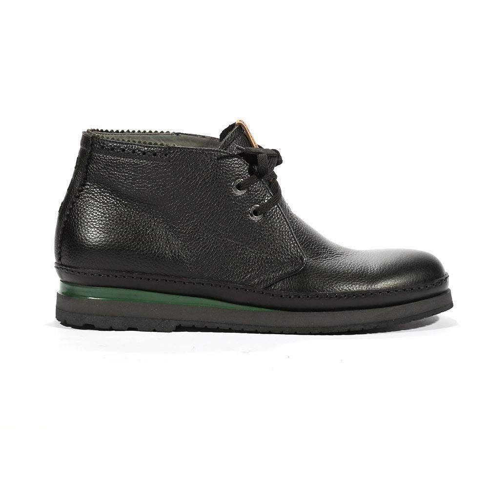Cesare Paciotti Luxury Italian Men's Boots 4US Granello Black Cam Army Designer Shoes (CPM5402)