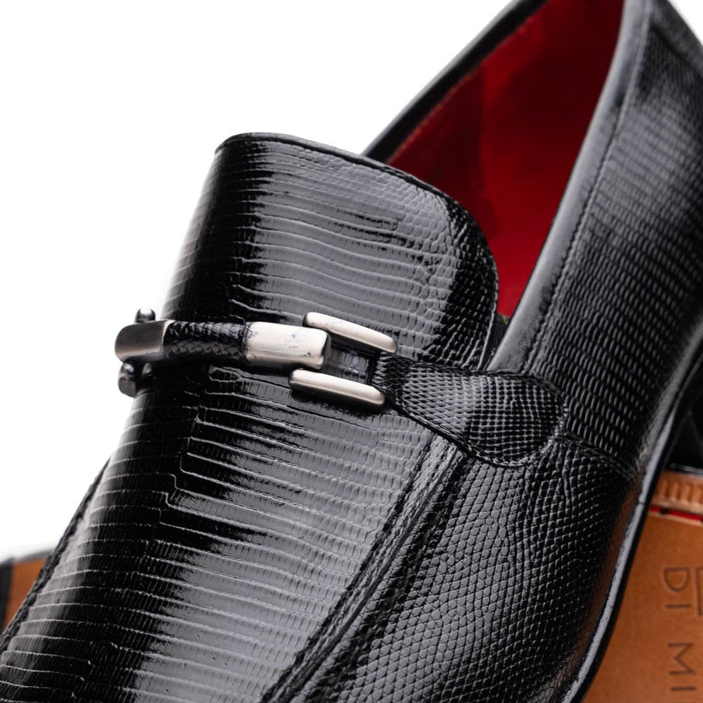 Marco Di Milano Fabro Men's Shoes Exotic Lizard Horsebit Loafers (MDM1081)