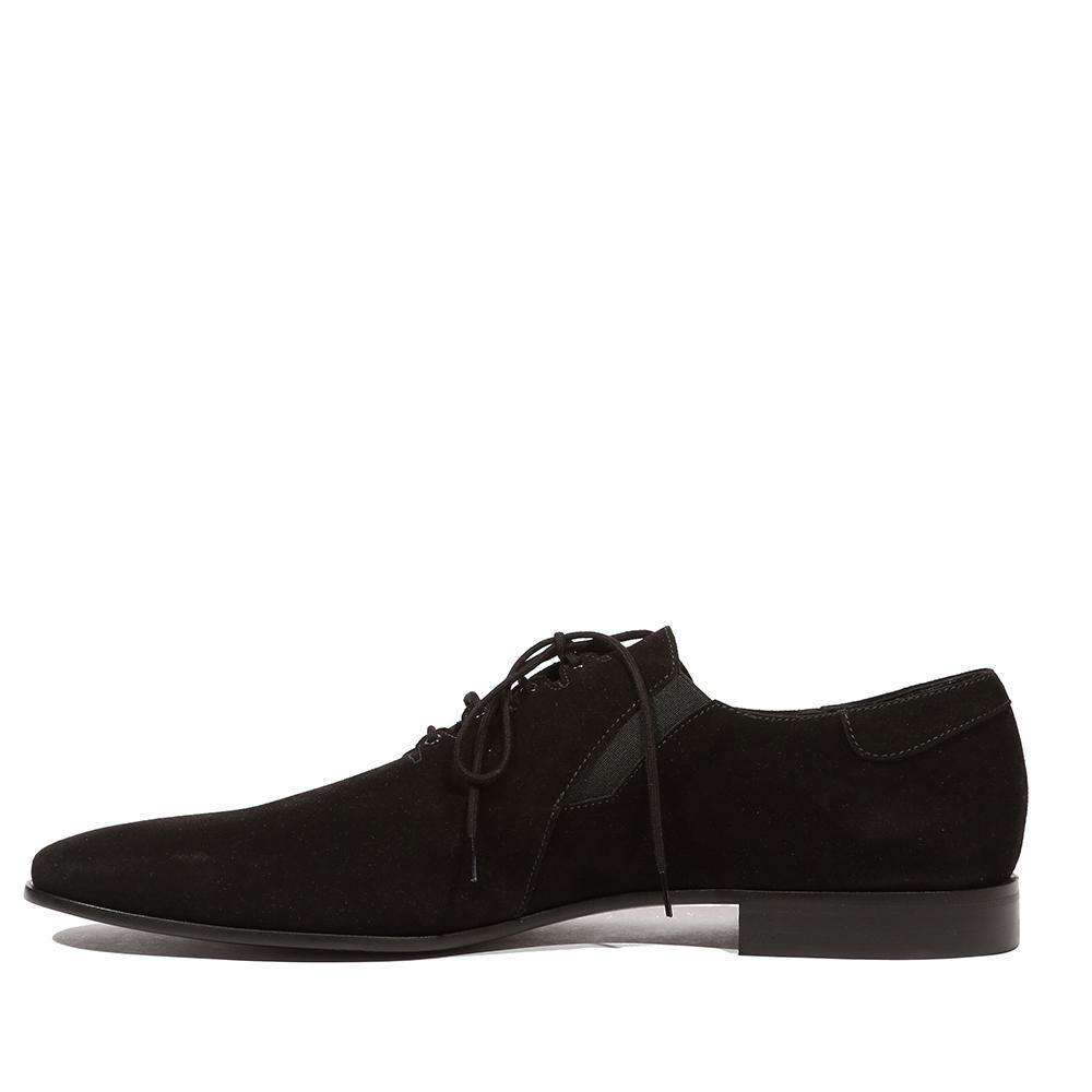 Cesare Paciotti Luxury Italian Men's Vit Camoscio Black Oxfords (CPM5142)