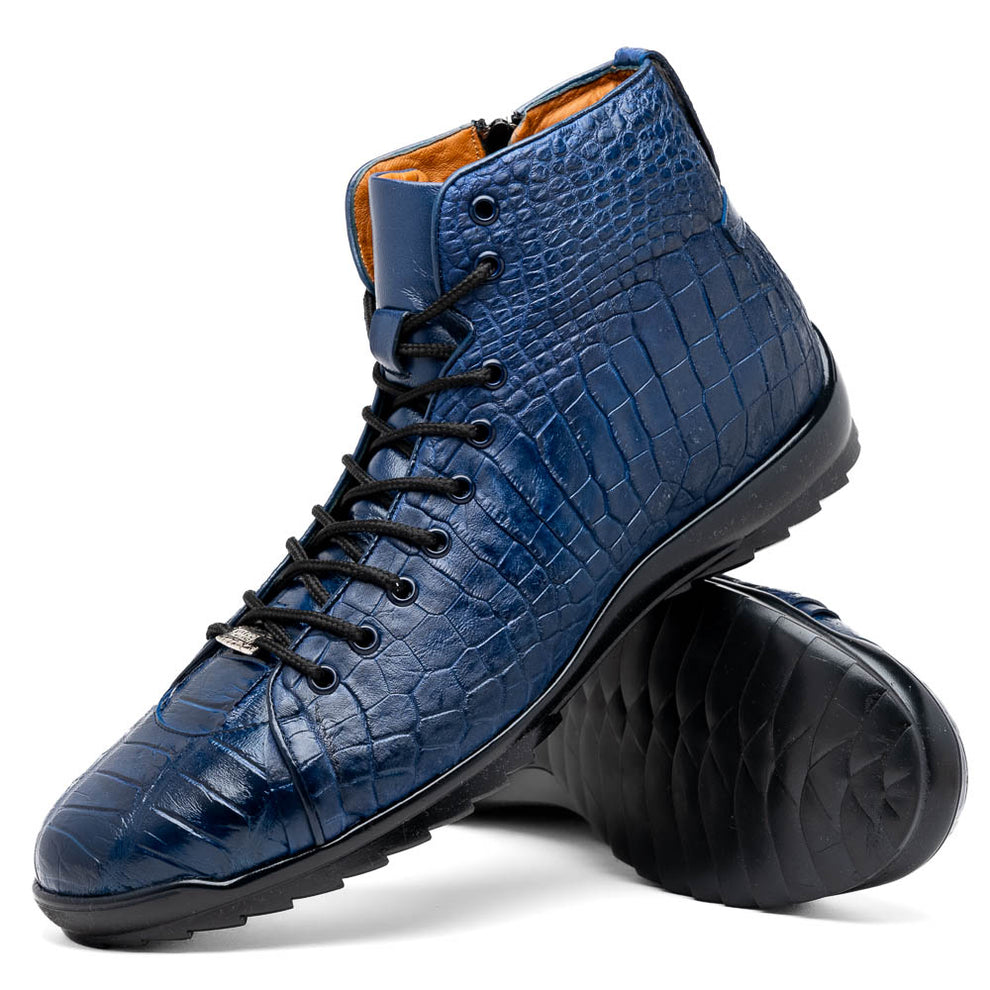 Marco Di Milano Hermond Men's Shoes Exotic Alligator High-Top Sneakers (MDM1194)