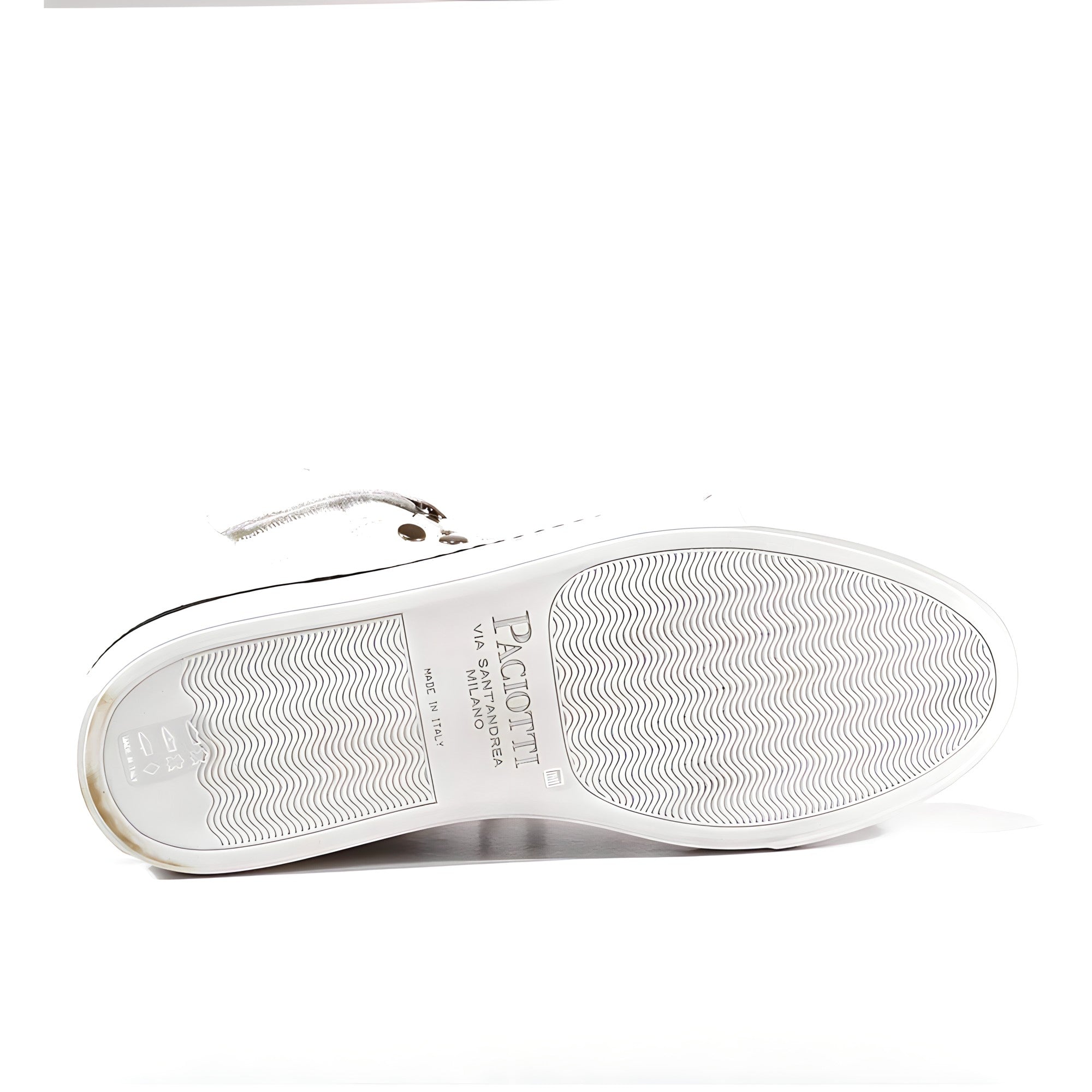 Cesare Paciotti Luxury Italian Men's Designer Shoes Dan Bianco Dakar Black / White Leather Sneakers (CPM3032)