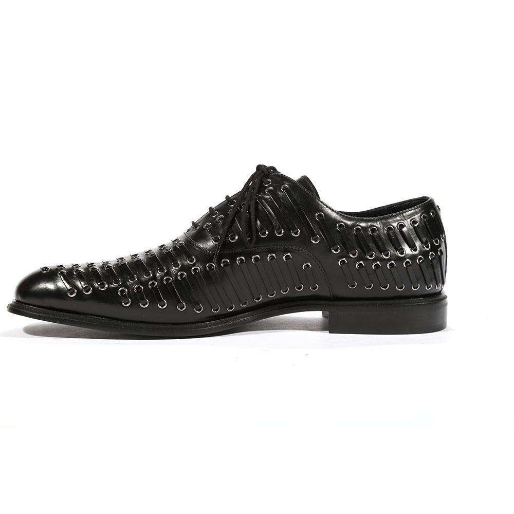 Cesare Paciotti Luxury Italian Men's Oxfords Baby Lux Black J Designer Shoes (CPM5444)