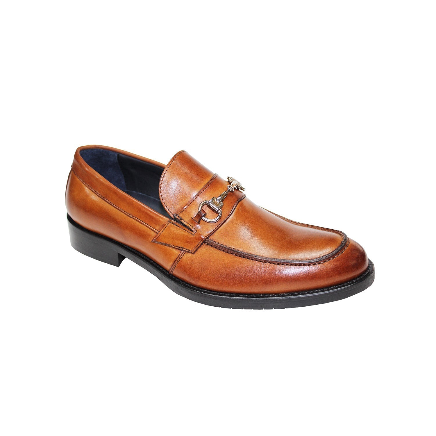 Firmani Ben Men's Shoes Cognac Calf-Skin Leather Loafers (FIR1001)