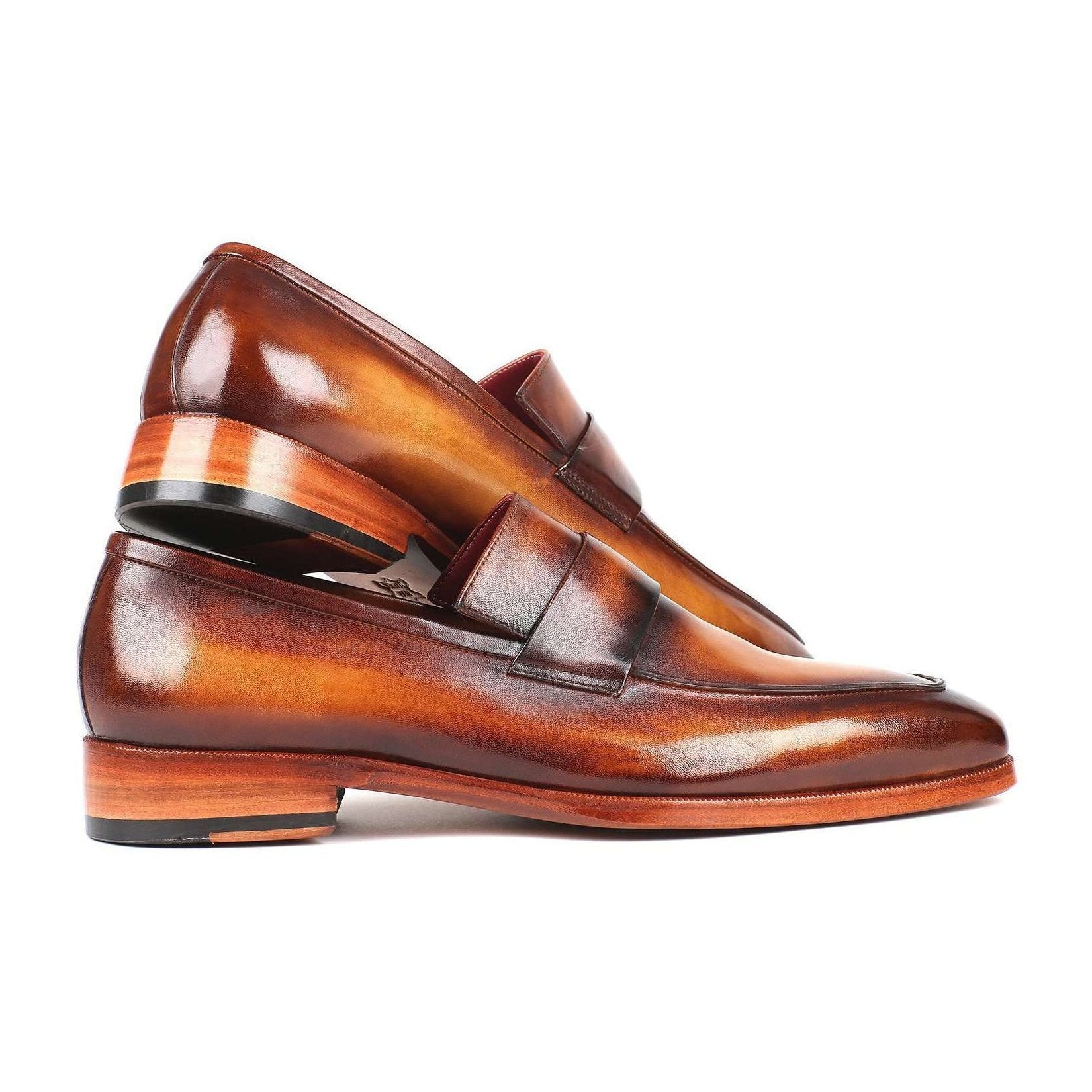 Paul Parkman Handmade Designer Shoes Men's Brown Calf-skin Leather Loafers 093-BRW (PM5904)