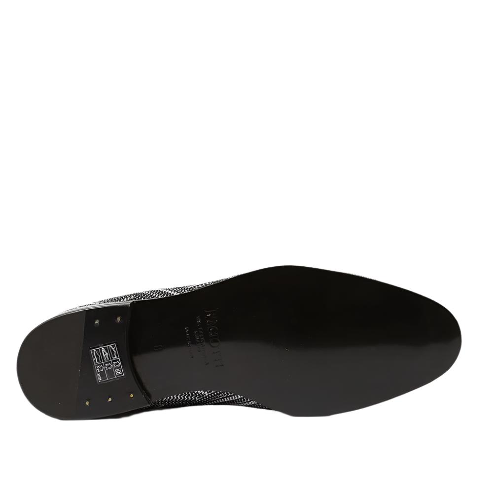 Cesare Paciotti Luxury Italian Men's Glam Black Silver Moccassins (CPM5355)