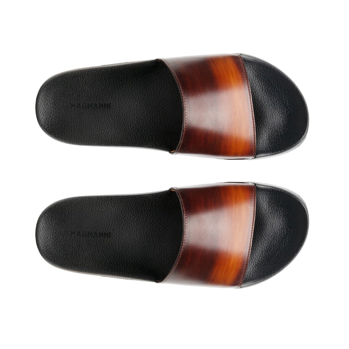 Magnanni 22685 Playa Men's Shoes Two-Tone Brown Calf-Skin Leather Sandals (MAGS1059)