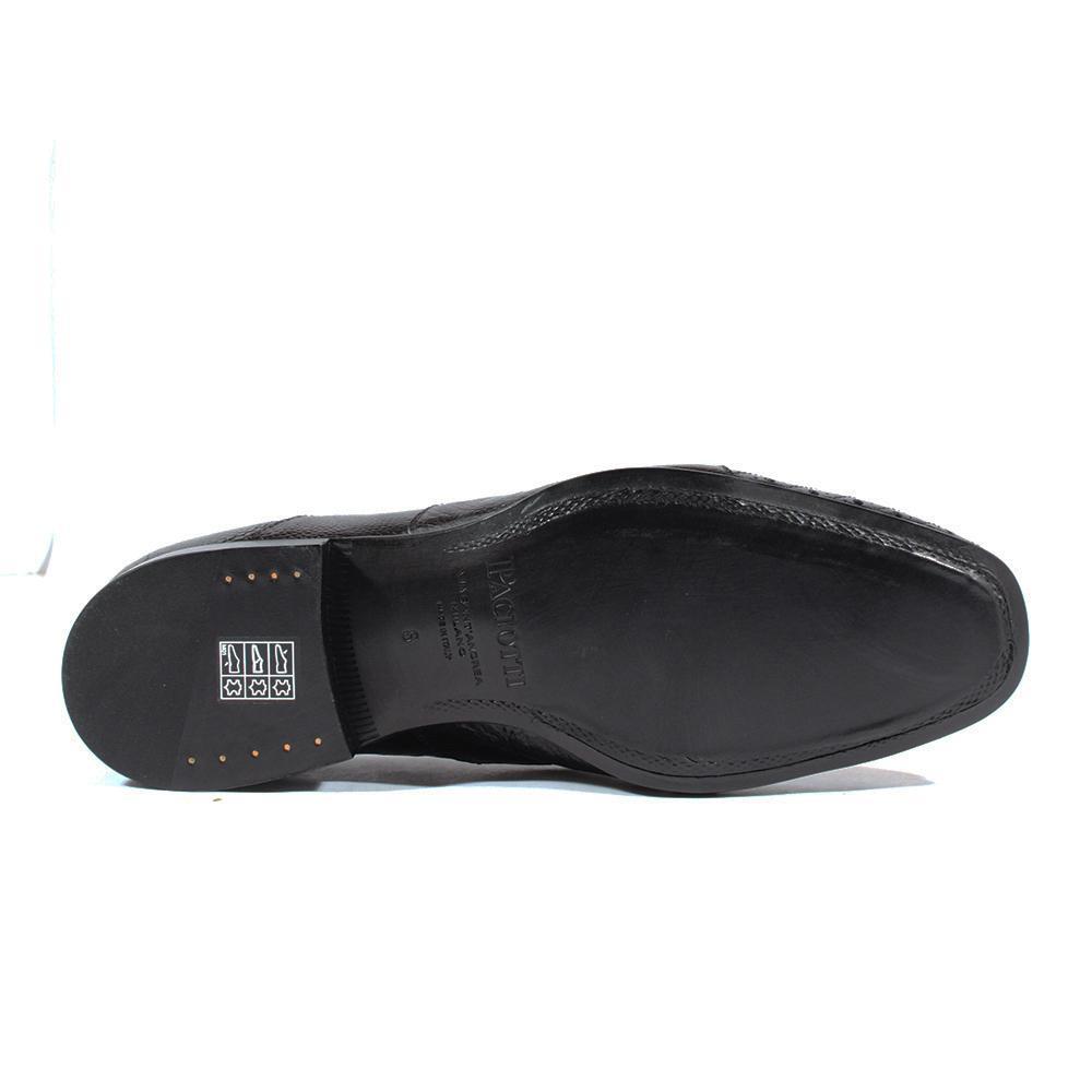 Cesare Paciotti Luxury Italian Italian Men's Designer Shoes Magic Baby Black Struz Leather Oxfords (CPM2617)